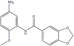 N-(5-amino-2-methoxyphenyl)-1,3-benzodioxole-5-carboxamide 구조식 이미지