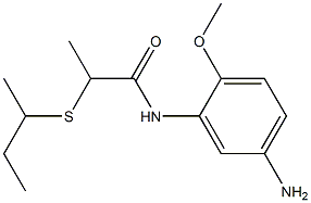 N-(5-amino-2-methoxyphenyl)-2-(butan-2-ylsulfanyl)propanamide 구조식 이미지