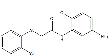 N-(5-amino-2-methoxyphenyl)-2-[(2-chlorophenyl)sulfanyl]acetamide 구조식 이미지