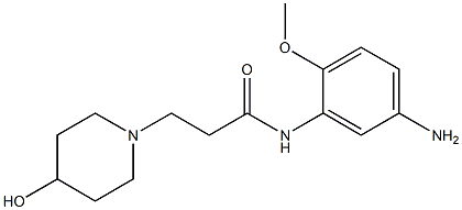 N-(5-amino-2-methoxyphenyl)-3-(4-hydroxypiperidin-1-yl)propanamide 구조식 이미지