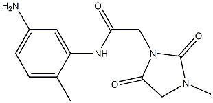 N-(5-amino-2-methylphenyl)-2-(3-methyl-2,5-dioxoimidazolidin-1-yl)acetamide 구조식 이미지