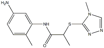 N-(5-amino-2-methylphenyl)-2-[(4-methyl-4H-1,2,4-triazol-3-yl)sulfanyl]propanamide Structure