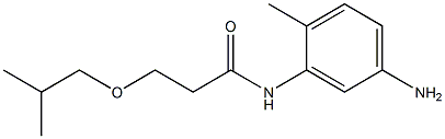 N-(5-amino-2-methylphenyl)-3-(2-methylpropoxy)propanamide 구조식 이미지