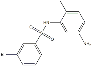N-(5-amino-2-methylphenyl)-3-bromobenzene-1-sulfonamide 구조식 이미지