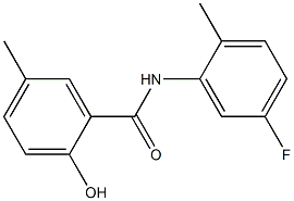 N-(5-fluoro-2-methylphenyl)-2-hydroxy-5-methylbenzamide 구조식 이미지