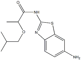 N-(6-amino-1,3-benzothiazol-2-yl)-2-(2-methylpropoxy)propanamide Structure