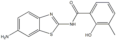 N-(6-amino-1,3-benzothiazol-2-yl)-2-hydroxy-3-methylbenzamide Structure