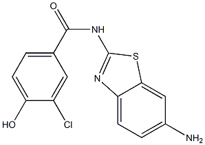 N-(6-amino-1,3-benzothiazol-2-yl)-3-chloro-4-hydroxybenzamide 구조식 이미지