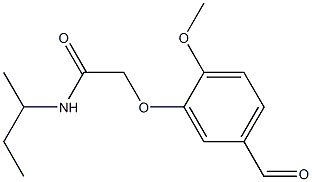 N-(sec-butyl)-2-(5-formyl-2-methoxyphenoxy)acetamide 구조식 이미지