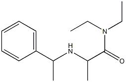 N,N-diethyl-2-[(1-phenylethyl)amino]propanamide Structure