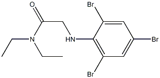 N,N-diethyl-2-[(2,4,6-tribromophenyl)amino]acetamide 구조식 이미지