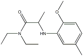 N,N-diethyl-2-[(2-methoxy-5-methylphenyl)amino]propanamide Structure