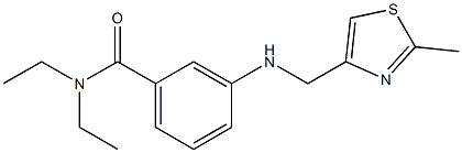 N,N-diethyl-3-{[(2-methyl-1,3-thiazol-4-yl)methyl]amino}benzamide 구조식 이미지