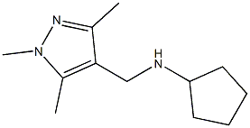 N-[(1,3,5-trimethyl-1H-pyrazol-4-yl)methyl]cyclopentanamine 구조식 이미지