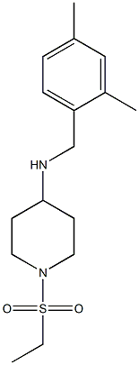 N-[(2,4-dimethylphenyl)methyl]-1-(ethanesulfonyl)piperidin-4-amine 구조식 이미지