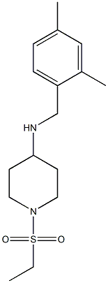 N-[(2,4-dimethylphenyl)methyl]-1-(ethanesulfonyl)piperidin-4-amine Structure