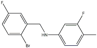 N-[(2-bromo-5-fluorophenyl)methyl]-3-fluoro-4-methylaniline 구조식 이미지