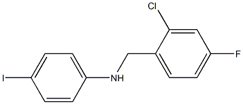 N-[(2-chloro-4-fluorophenyl)methyl]-4-iodoaniline Structure