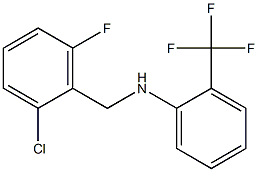 N-[(2-chloro-6-fluorophenyl)methyl]-2-(trifluoromethyl)aniline Structure