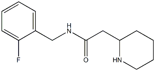 N-[(2-fluorophenyl)methyl]-2-(piperidin-2-yl)acetamide 구조식 이미지