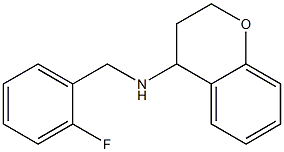 N-[(2-fluorophenyl)methyl]-3,4-dihydro-2H-1-benzopyran-4-amine 구조식 이미지