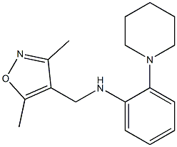 N-[(3,5-dimethyl-1,2-oxazol-4-yl)methyl]-2-(piperidin-1-yl)aniline 구조식 이미지