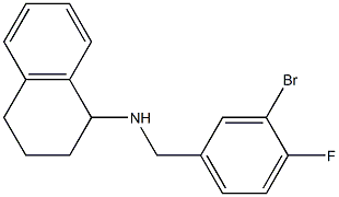 N-[(3-bromo-4-fluorophenyl)methyl]-1,2,3,4-tetrahydronaphthalen-1-amine 구조식 이미지