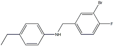 N-[(3-bromo-4-fluorophenyl)methyl]-4-ethylaniline 구조식 이미지