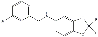 N-[(3-bromophenyl)methyl]-2,2-difluoro-2H-1,3-benzodioxol-5-amine Structure