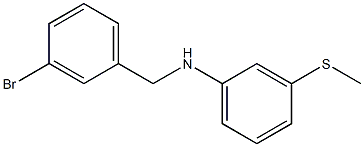 N-[(3-bromophenyl)methyl]-3-(methylsulfanyl)aniline Structure