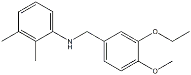 N-[(3-ethoxy-4-methoxyphenyl)methyl]-2,3-dimethylaniline 구조식 이미지