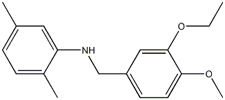 N-[(3-ethoxy-4-methoxyphenyl)methyl]-2,5-dimethylaniline 구조식 이미지