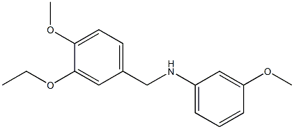 N-[(3-ethoxy-4-methoxyphenyl)methyl]-3-methoxyaniline 구조식 이미지