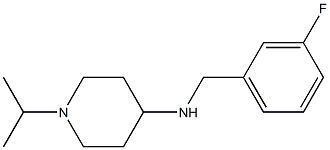 N-[(3-fluorophenyl)methyl]-1-(propan-2-yl)piperidin-4-amine 구조식 이미지