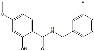 N-[(3-fluorophenyl)methyl]-2-hydroxy-4-methoxybenzamide 구조식 이미지