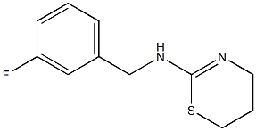 N-[(3-fluorophenyl)methyl]-5,6-dihydro-4H-1,3-thiazin-2-amine 구조식 이미지