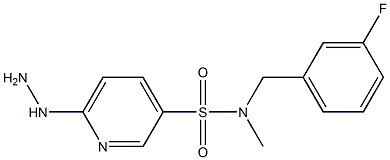 N-[(3-fluorophenyl)methyl]-6-hydrazinyl-N-methylpyridine-3-sulfonamide 구조식 이미지