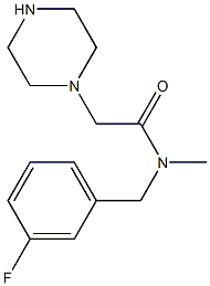 N-[(3-fluorophenyl)methyl]-N-methyl-2-(piperazin-1-yl)acetamide 구조식 이미지