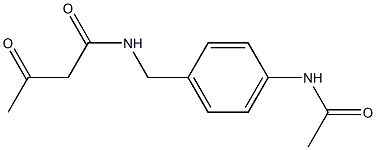 N-[(4-acetamidophenyl)methyl]-3-oxobutanamide Structure