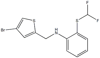 N-[(4-bromothiophen-2-yl)methyl]-2-[(difluoromethyl)sulfanyl]aniline Structure