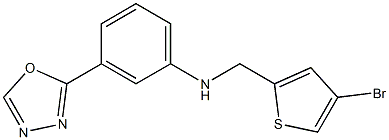 N-[(4-bromothiophen-2-yl)methyl]-3-(1,3,4-oxadiazol-2-yl)aniline Structure