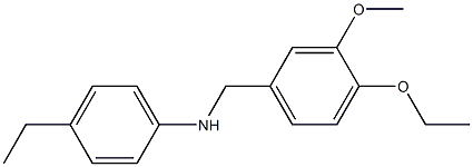 N-[(4-ethoxy-3-methoxyphenyl)methyl]-4-ethylaniline 구조식 이미지