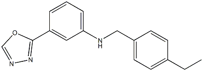 N-[(4-ethylphenyl)methyl]-3-(1,3,4-oxadiazol-2-yl)aniline 구조식 이미지