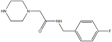 N-[(4-fluorophenyl)methyl]-2-(piperazin-1-yl)acetamide Structure