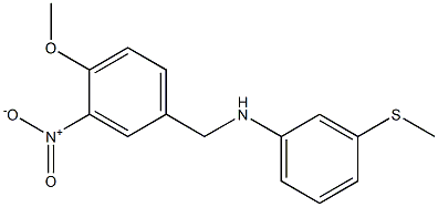 N-[(4-methoxy-3-nitrophenyl)methyl]-3-(methylsulfanyl)aniline Structure