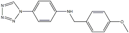 N-[(4-methoxyphenyl)methyl]-4-(1H-1,2,3,4-tetrazol-1-yl)aniline 구조식 이미지