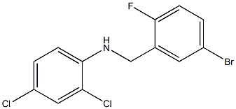 N-[(5-bromo-2-fluorophenyl)methyl]-2,4-dichloroaniline 구조식 이미지