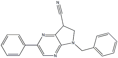 5-BENZYL-2-PHENYL-6,7-DIHYDRO-5H-PYRROLO[3,2-B]PYRAZINE-7-CARBONITRILE 구조식 이미지