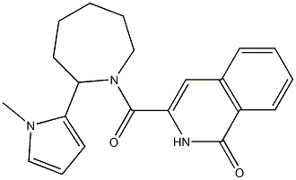 1(2H)-Isoquinolinone,  3-[[hexahydro-2-(1-methyl-1H-pyrrol-2-yl)-1H-azepin-1-yl]carbonyl]- Structure