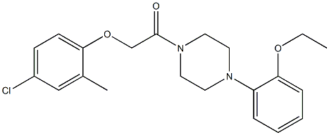 1-[(4-chloro-2-methylphenoxy)acetyl]-4-(2-ethoxyphenyl)piperazine 구조식 이미지